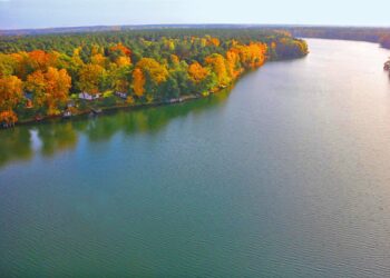 Der Stolzenhagener See aus der Luft